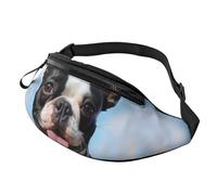 Mem modische Bauchtasche für Damen, Umhängetasche, schöne Boston Terrier, Gürteltasche mit verstellbarem Riemen, Schwarz, Einheitsgröße, Schwarz , Einheitsgröße