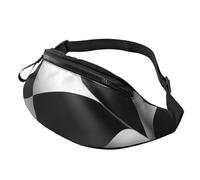 Mem modische Bauchtasche für Damen, Umhängetasche, Schwarz / Weiß, Formel, karierte Flaggen, Gürteltasche mit verstellbarem Riemen, Schwarz, Einheitsgröße, Schwarz , Einheitsgröße