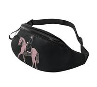 Mem modische Gürteltasche für Damen, für Dressur, Dressur, Reiter, Pferd, Gürteltasche mit verstellbarem Gurt, Schwarz, Einheitsgröße, Schwarz , Einheitsgröße