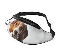 Mem modische Gürteltasche für Damen, niedlicher Beagle-Hund, Gürteltasche mit verstellbarem Riemen, Schwarz, Einheitsgröße, Schwarz , Einheitsgröße