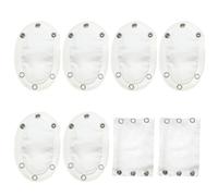 MEMOFYND 6 Stück ovaler Verlängerungsstoff mit 2 Stück quadratischem Verlängerungsstoff, aus Baumwollstoff, ärmelloser Overall, Innenmembran aus zweilagigem Material (weiß).