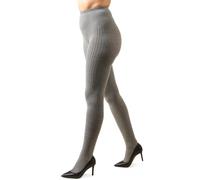 MeMoi Boston Gerippte Baumwoll-Pulloverstrumpfhose, warme blickdichte Winterstrumpfhose