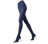MeMoi Brooklyn Flachstrick-Baumwollstrumpfhose für Damen, gemütlicher Pullover, Strumpfhose, dehnbar und weich, Größen XS bis 5 x 6 x, Denim meliert, 5XL-6XL Große Größen