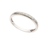 Memoirering FIRETTI "Schmuck Geschenk Gold 333 Damenring Verlobungsring Goldring Memoire" Gr. 16, weiß (weißgoldfarben), Fingerringe, 16, 0,03 P2 = erkennbare Einschlüsse, Diamanten Weißgold 333, 2mm,