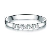 Memoirering TRILANI "TR225" Gr. 60, silber, Fingerringe, Damen, 60, Silber 925 (Sterlingsilber), 2,5mm, mit Zirkonia im Brillant-Look (94250360-60) silber