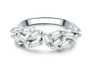 Memoirering TRILANI "TR726" Gr. 50, silber, Fingerringe, Damen, 50, Silber 925 (Sterlingsilber), 2mm, mit Zirkonia im Brillant-Look (22856134-50) silber