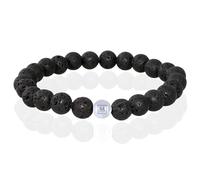 Memphis Perlen Armband Lavastein Edelstahl Bead 19cm