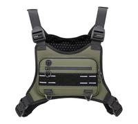 Men Chest Pouch, Outdoor Chest Bag Running Vest, Compact Heavy Duty Design Adjustable Waterproof Smartphone Holder for Biking Travel Hunting Cycling Workout Jogging Runners, Dunkelgrün, Beziehen Sie