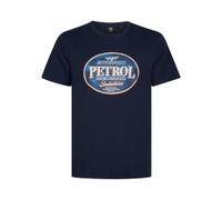 Men T-Shirt SS Classic Print Navy Blue 4XL