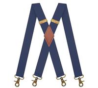 MENDENG Hosenträger für Herren, strapazierfähig, drehbar, Retro-Stil, X-Rücken, verstellbare Hosenträger, Einheitsgröße