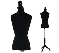 Mendler Schneiderpuppe T220, Schaumstoff - Schwarz | Schaufensterpuppe, Torso weiblich