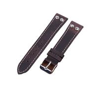 MENGKE Echtes Leder Nieten Uhrenarmband 18mm 20mm 22mm Vintage Crazy Horse Lederarmband Schnellverschluss Uhrenarmband Ersatz(Wine red,18mm)