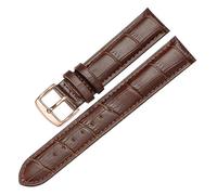 MENGKE Ersatz Lederarmband Lederarmband For Herren Damen 12mm 14mm 16mm 18mm 19mm 20mm 21mm 22mm Uhrenarmband(Brown Rosegold,22mm)