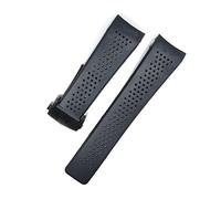 Mengke Uhrenarmband, kompatibel mit Tag Heuer Grand Carrera Aquaracer, weiches Silikon-Armband, Herrenarmband, Uhrenzubehör, Gummi-Uhrenarmband, Kette, 24mm With LOGO, Achat