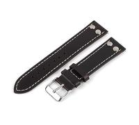 MENGKE Vintage Echtes Leder Uhrenarmbänder Rivet Leder Uhrenarmband 18mm 20mm 22mm Männer Frauen Armband Armband Rindsleder Uhrenarmband(Dark Coffee,18mm)