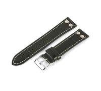 MENGKE Vintage Echtes Leder Uhrenarmbänder Rivet Leder Uhrenarmband 18mm 20mm 22mm Männer Frauen Armband Armband Rindsleder Uhrenarmband(Green,18mm)