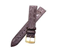 MENGKEG 13 Mm 18 Mm 20 Mm Ersatz-Uhrenarmbänder Kompatibel Mit Longines Echtlederarmband 18 Mm Uhrenarmbänder For Mann-Frauen-Armbandverschluss(Brown gold clasp,13mm)