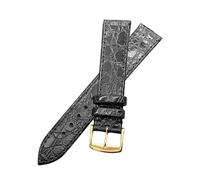 MENGKEG 13 Mm 18 Mm 20 Mm Ersatz-Uhrenarmbänder Kompatibel Mit Longines Echtlederarmband 18 Mm Uhrenarmbänder For Mann-Frauen-Armbandverschluss(Black gold clasp,13mm)