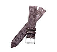 MENGKEG 13 Mm 18 Mm 20 Mm Ersatz-Uhrenarmbänder Kompatibel Mit Longines Echtlederarmband 18 Mm Uhrenarmbänder For Mann-Frauen-Armbandverschluss(Brown silver clasp,18mm)