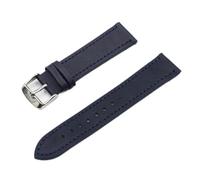 MENGKEG 18 19 20 Mm Uhrenarmband Aus Lederhaut 22 Mm 24 Mm Weich Schwarz Blau Braun Uhrenarmband Mit Armband Mit Schnellverschluss #E(Dark blue 2,20mm)