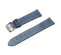 MENGKEG 18 19 20 Mm Uhrenarmband Aus Lederhaut 22 Mm 24 Mm Weich Schwarz Blau Braun Uhrenarmband Mit Armband Mit Schnellverschluss #E(Light blue,19mm)