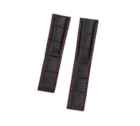 MENGKEG 20 Mm 22 Mm Echtes Lederarmband Kompatibel Mit TAG For HEUER Strap Series Men Top-Markenqualität Band Soft WatchBand Handgelenkarmband(Black red line,Silver buckle,22mm)