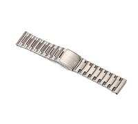 MENGKEG 22 Mm 24 Mm 26 Mm 28 Mm 30 Mm 32 Mm Armband Kompatibel Mit Diesel-Uhrenarmband Silber Schwarz Gold Edelstahl Herrenuhrenarmband Lederarmband(Silver,24mm)