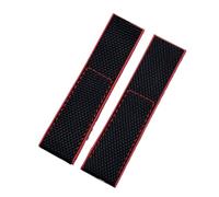 MENGKEG 22 Mm 24 Mm Armband Aus Weichem Nylon-Gummi, Kompatibel Mit Breitling-Armband, Kompatibel Mit NAVITIMER WORLD Armband(Black Red Side,24MM WITH LOGO_WITHOUT BUCKLE)