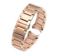 MENGKEG 22 Mm Kompatibel Mit Armani AR2448 2447 2432 2433 2458 2434 2453 Massives Edelstahl-Armband Modetrend-Armband-Zubehör(Rosegold)