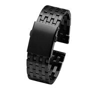 MENGKEG 22mm 24mm 26mm 28mm 30mm Edelstahlarmband Kompatibel Mit Diesel Kompatibel Mit DZ4316 DZ7395 DZ7305 Männer Metall Solid Armband Armband(B Black,22mm)
