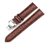 MENGKEG Echtes Lederarmband Kompatibel Mit Tissot Kompatibel Mit Longines Kompatibel Mit Mido Uhrenarmband Stahlschnalle Handschlaufe 14 16 17 18 19 20 21 22 23 24mm(Brown,22mm)
