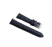 MENGKEG Handgefertigtes Uhrenarmband, Weiches Echtleder-Uhrenarmband, 18 Mm, 20 Mm, 22 Mm, 24 Mm, Poröses Belüftungsarmband, Ersatz, Kompatibel Mit Uhren(Black-red wire,22mm)