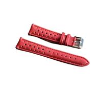 MENGKEG Handgefertigtes Uhrenarmband, Weiches Echtleder-Uhrenarmband, 18 Mm, 20 Mm, 22 Mm, 24 Mm, Poröses Belüftungsarmband, Ersatz, Kompatibel Mit Uhren(Red,20mm)