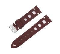 MENGKEG Handgefertigtes Vintage Echtlederarmband Uhrenarmband Uhrenzubehör Armband 18mm 20mm 22mm 24mm Rot Schwarz Braun Farbe Armband(Wine red,18mm)