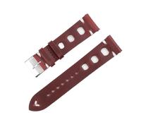 MENGKEG Handgefertigtes Vintage Echtlederarmband Uhrenarmband Uhrenzubehör Armband 18mm 20mm 22mm 24mm Rot Schwarz Braun Farbe Armband(Red brown,24mm)