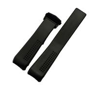 MENGKEG Klassisches Luxus-Gummiarmband Kompatibel Mit TAG HEUER Armband Mit Faltschließe Aus Edelstahl 20 Mm 22 Mm Schwarze Blaue Bänder(Black black clasp,22mm)