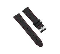 MENGKEG Leder Uhrenarmband 18mm 20mm 22mm 24mm Schwarz Blau Grün Kaffee Uhrenarmband Schnellverschluss Uhrenarmbänder Ersatz(Blakk red,18mm)