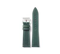 MENGKEG Lederarmband 18mm 19mm 20mm 21mm 22mm Uhrenarmband Aus Echtem Leder Schnellverschluss Retro-Ledergürtel Armbänder(Green,21mm)