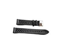 MENGKEG Lederarmband 18mm 19mm 20mm 22mm Uhrenarmband Armband Porös Uhrenarmbänder Herren Armbanduhren Band(Black bk line,20mm)