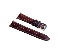 MENGKEG Lederarmband 18mm 19mm 20mm 22mm Uhrenarmband Armband Porös Uhrenarmbänder Herren Armbanduhren Band(Coffee,19mm)