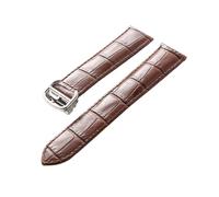 MENGKEG Lederband Kopfschicht Rindsleder Ersatz Kompatibel Mit Cartier Blue Balloon Uhrenarmband Herren- Und Damenarmbandzubehör(Brown,19mm)