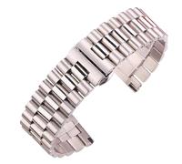 MENGKEG Massives Edelstahl Uhrenarmband Armband Damen Herren Silber Mitte Poliert 16mm 18mm 20mm 21mm 22mm Armband Zubehör(18mm)