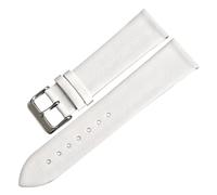 MENGKEG Neues Design Armband Uhrenzubehör Weißes Uhrenarmband 12-24mm Dünnes Rindsleder Uhrenarmband Damen Uhrenarmband Kompatibel Mit DW(White,17mm)