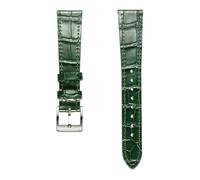 MENGKEG Uhrenarmbänder, blau, Schnellverschluss, Alligatorprägung, Ersatz for Uhrenarmband 18 mm, 19 mm, 20 mm, 21 mm, 22 mm(Green,22mm)