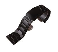 MENGKEG Uhrenarmband Armbänder 18 Mm 20 Mm 22 Mm 24 Mm 26 Mm 28 Mm 30 Mm Herren-Edelstahl-Uhrenarmbänder Kompatibel Mit Diesel Schwarz Silber Massives Metall(Black,22mm)