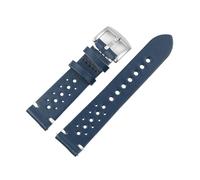 MENGKEG Uhrenarmband Aus Echtem Leder, Schwarz, Braun, Kaffeefarben, Ersatzarmband, 18 Mm, 20 Mm, 22 Mm(Blue,20mm)