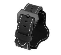 MENGKEG Uhrenarmband Aus Echtem Rindsleder Kompatibel Mit Panerai PAM111 441 Uhrenarmband Herren Vintage-Armband Kompatibel Mit Diesel-Armband 20 22 24 Mm 26 Mm(Black 02,20mm)