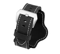 MENGKEG Uhrenarmband Aus Echtem Rindsleder Kompatibel Mit Panerai PAM111 441 Uhrenarmband Herren Vintage-Armband Kompatibel Mit Diesel-Armband 20 22 24 Mm 26 Mm(Black 01,24mm)