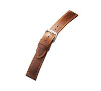 MENGKEG Uhrenarmband Aus Ölwachs-Rindsleder For Damen Und Herren, Weiches Echtlederarmband, 18 Mm, 19 Mm, 20 Mm, 21 Mm, 22 Mm, Gürtel, Armbänder(Light Brown,18mm)