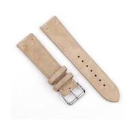 MENGKEG Vintage Wildleder Uhrenarmband 18mm 20mm 22mm 24mm Handgefertigtes Lederarmband Ersatz Tan Grau Beige Farbe For Herren Damen Uhren(Beige,20mm)